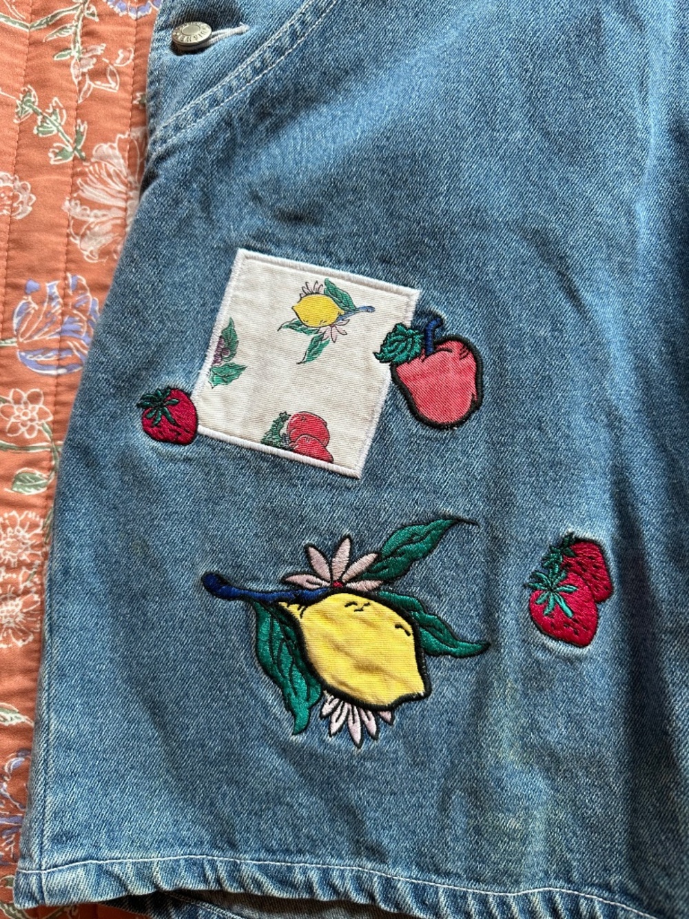 RARE Vintage Pooh Fruit Shortalls! - Picture 4 of 7